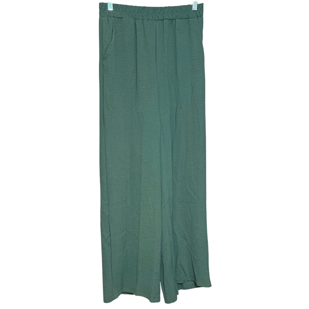 Women's Sage Wide Leg Pant Sleeveless Top 2 Pc Set Boho Work Resort Chic Beach M - Picture 3 of 10